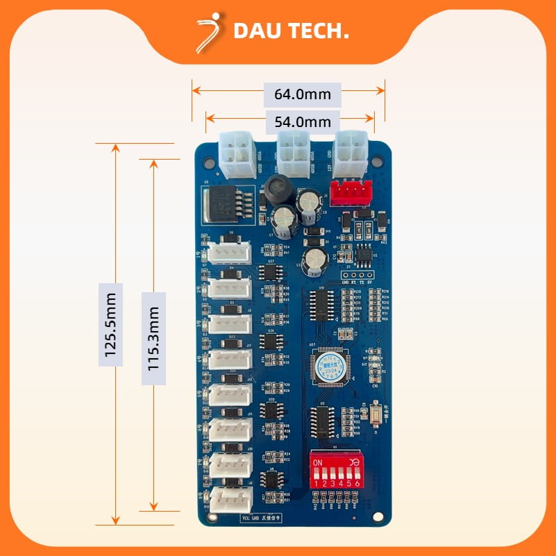 8-channel lock control board
